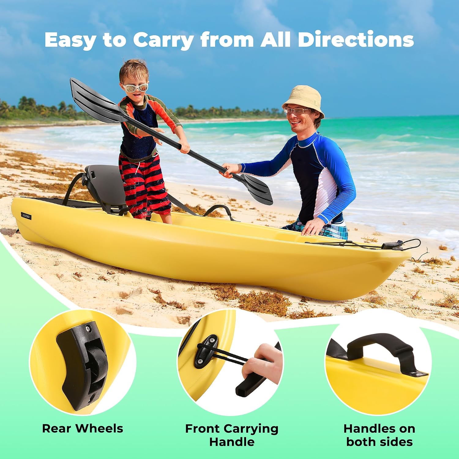 قارب كاياك مع مجداف بطول 6.5 ق - مراجعة Fishing Kayak Paddle وسعره